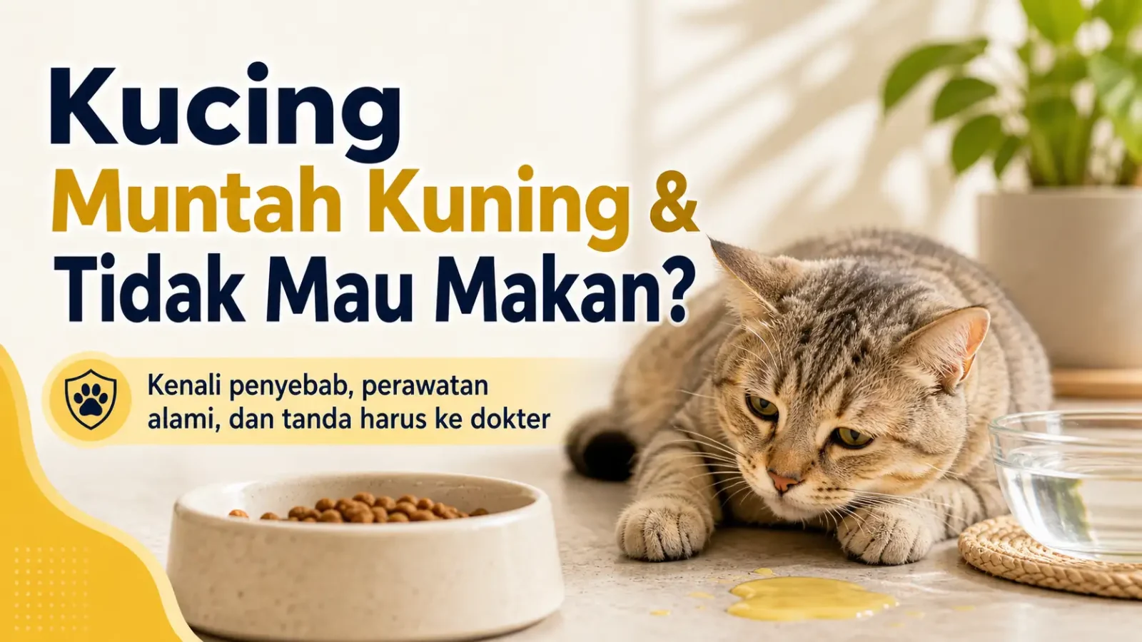 Kucing Tidak Mau Makan dan Muntah Kuning: Penyebab, Obat Alami, dan Tanda Harus ke Dokter