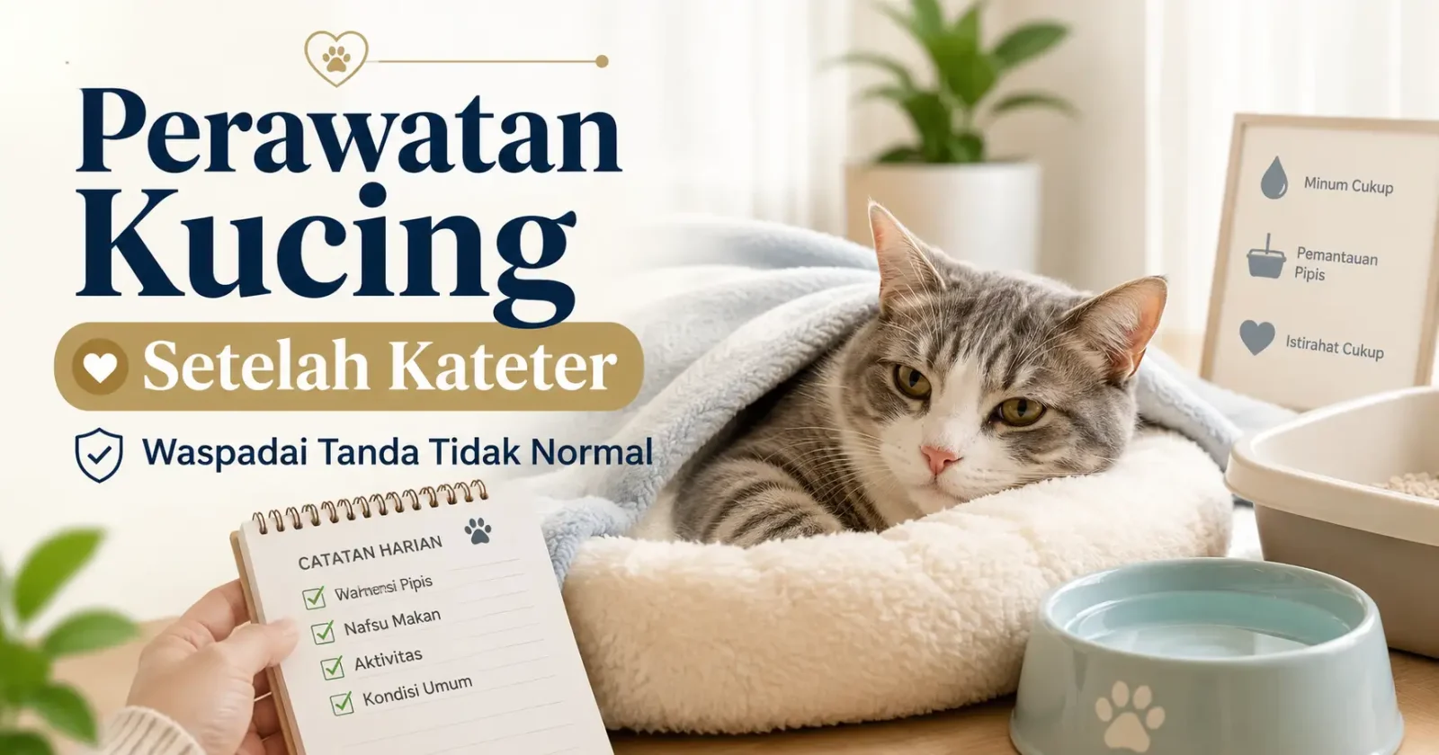 Perawatan Kucing Setelah Kateter, Waspadai Tanda Tidak Normal