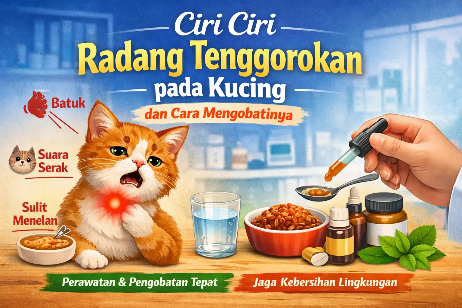 Sembuh! Ciri Ciri Radang Tenggorokan pada Kucing dan Cara Mengobatinya