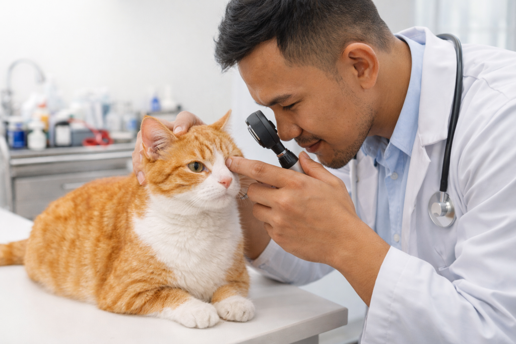 obat sakit mata untuk kucing alami