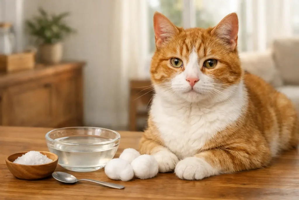 Cara Mengobati Sakit Mata pada Kucing dengan Air Garam