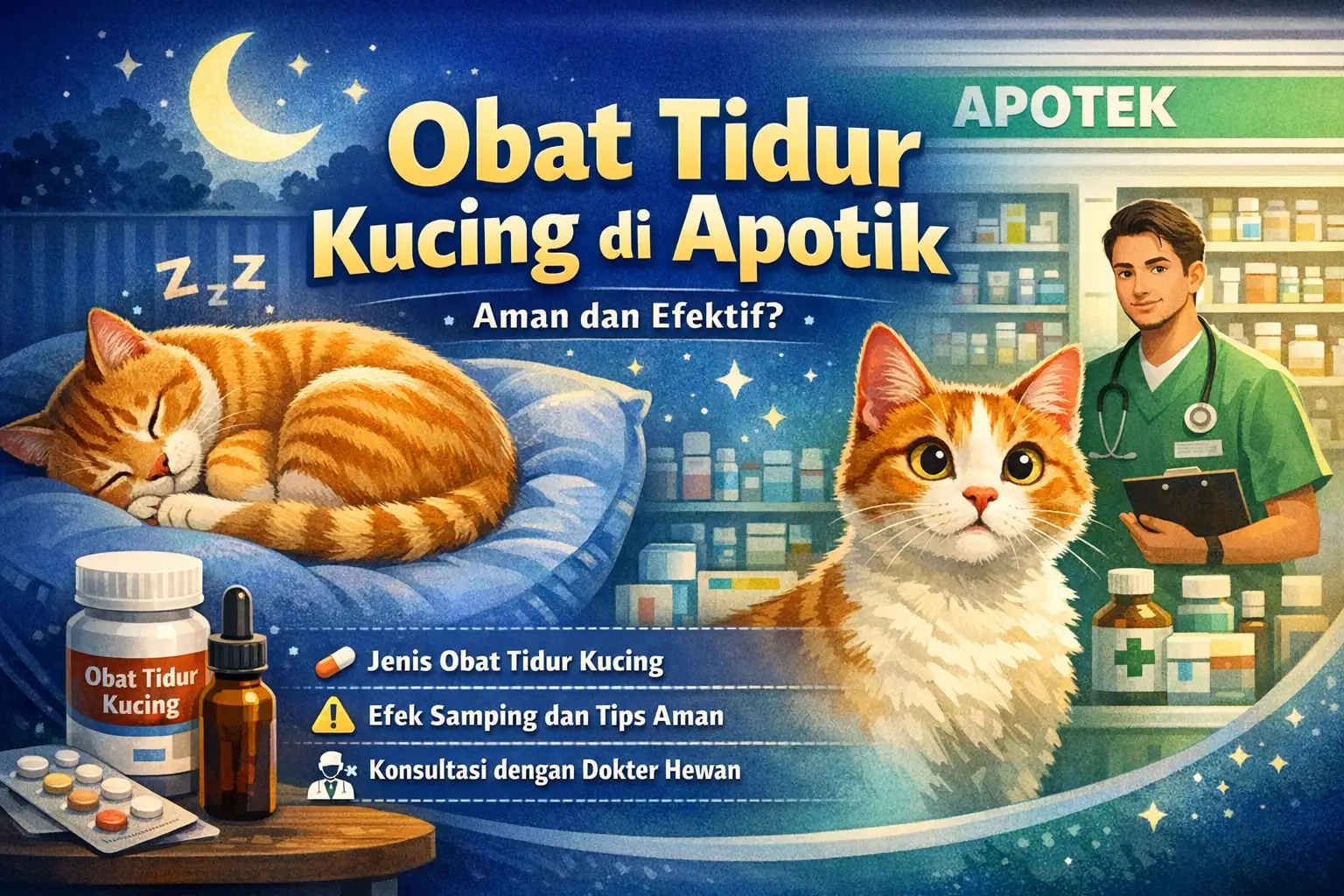 Obat Tidur Kucing di Apotik | Pilihan & Tips Aman