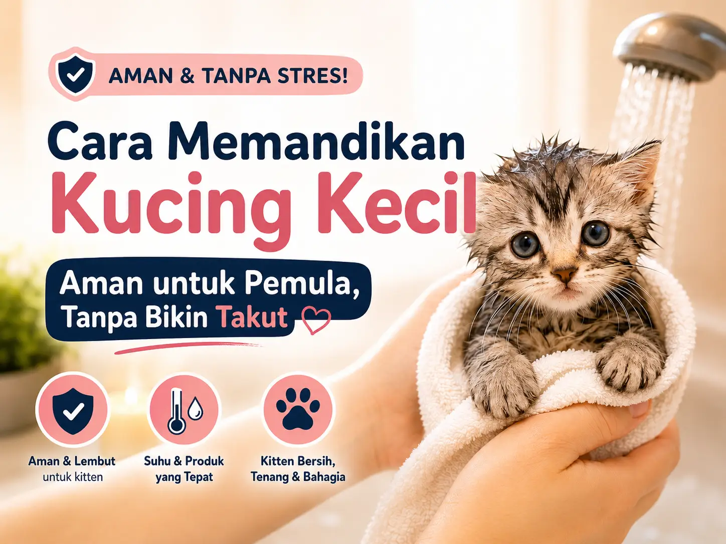 Cara Memandikan Kucing Kecil untuk Pemula: Teknik Aman Tanpa Bikin Mereka Takut