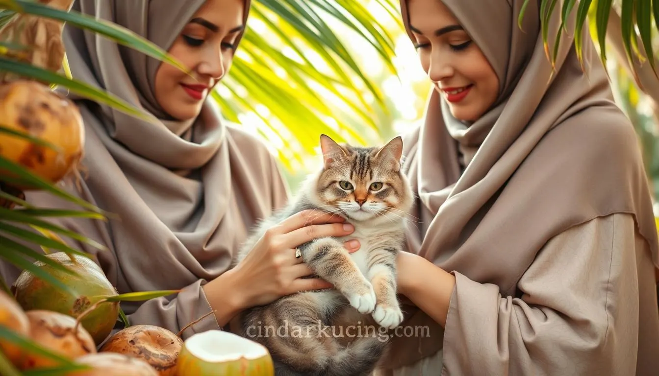 air kelapa untuk kucing keracunan