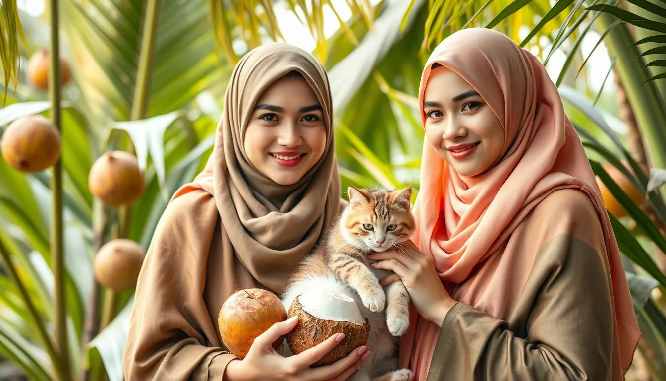 air kelapa untuk kucing keracunan