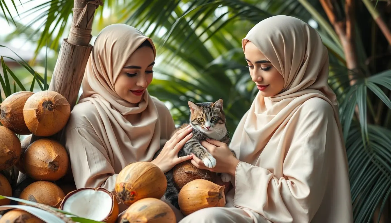 air kelapa untuk kucing keracunan