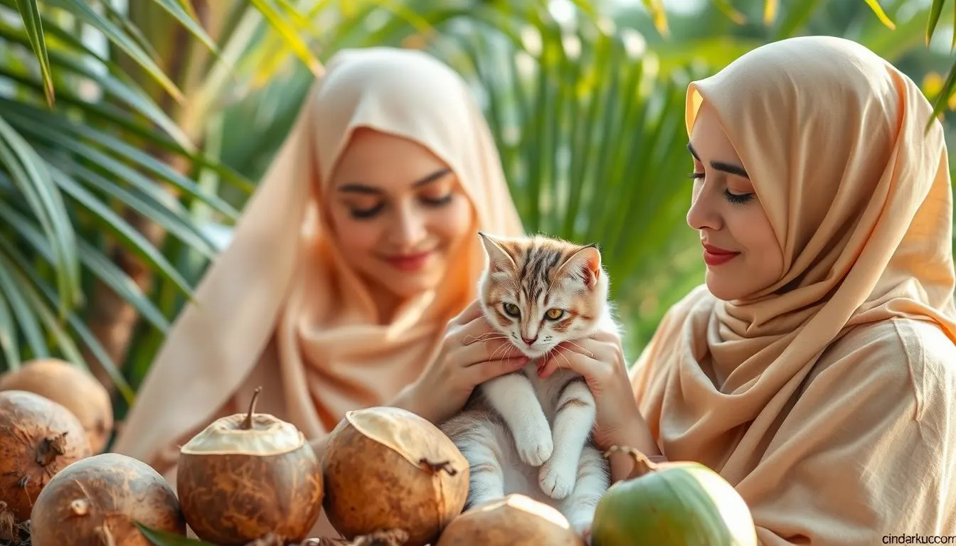 air kelapa untuk kucing keracunan