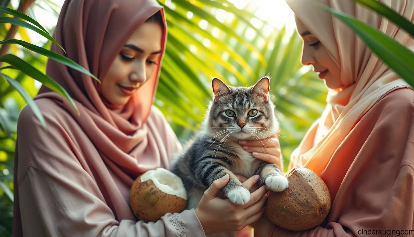 air kelapa untuk kucing keracunan