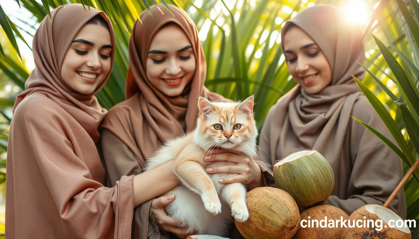 air kelapa untuk kucing keracunan