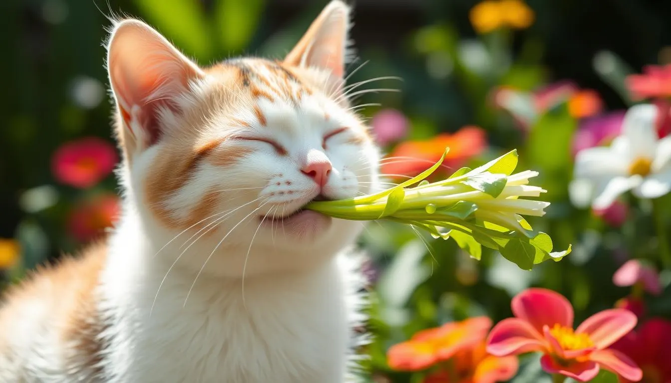 apakah kucing boleh makan kangkung