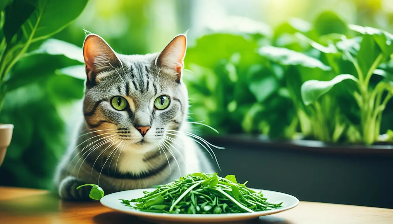 apakah kucing boleh makan kangkung