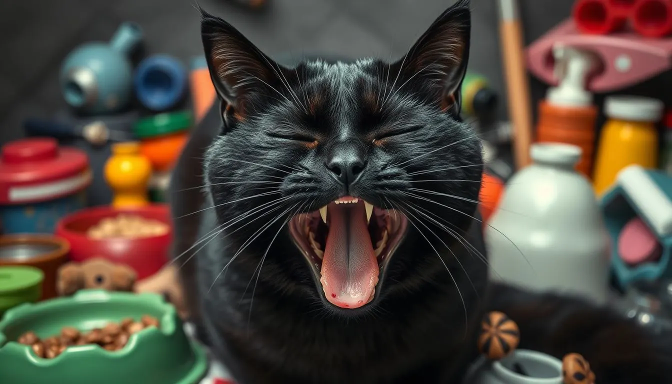 penyakit kucing mulut hitam