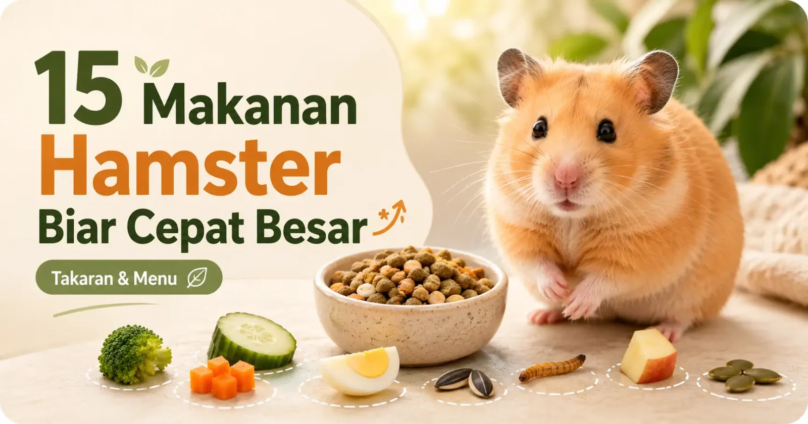 15 Makanan Hamster Biar Cepat Besar dan Hamil: Panduan Takaran dan Waktu Pemberian