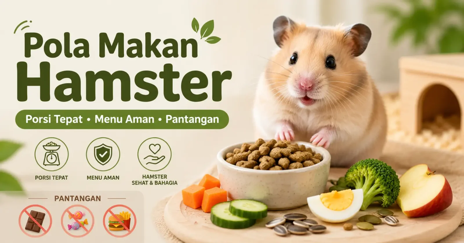 Pola Makan Hamster: Jenis Makanan, Porsi, dan Pantangan