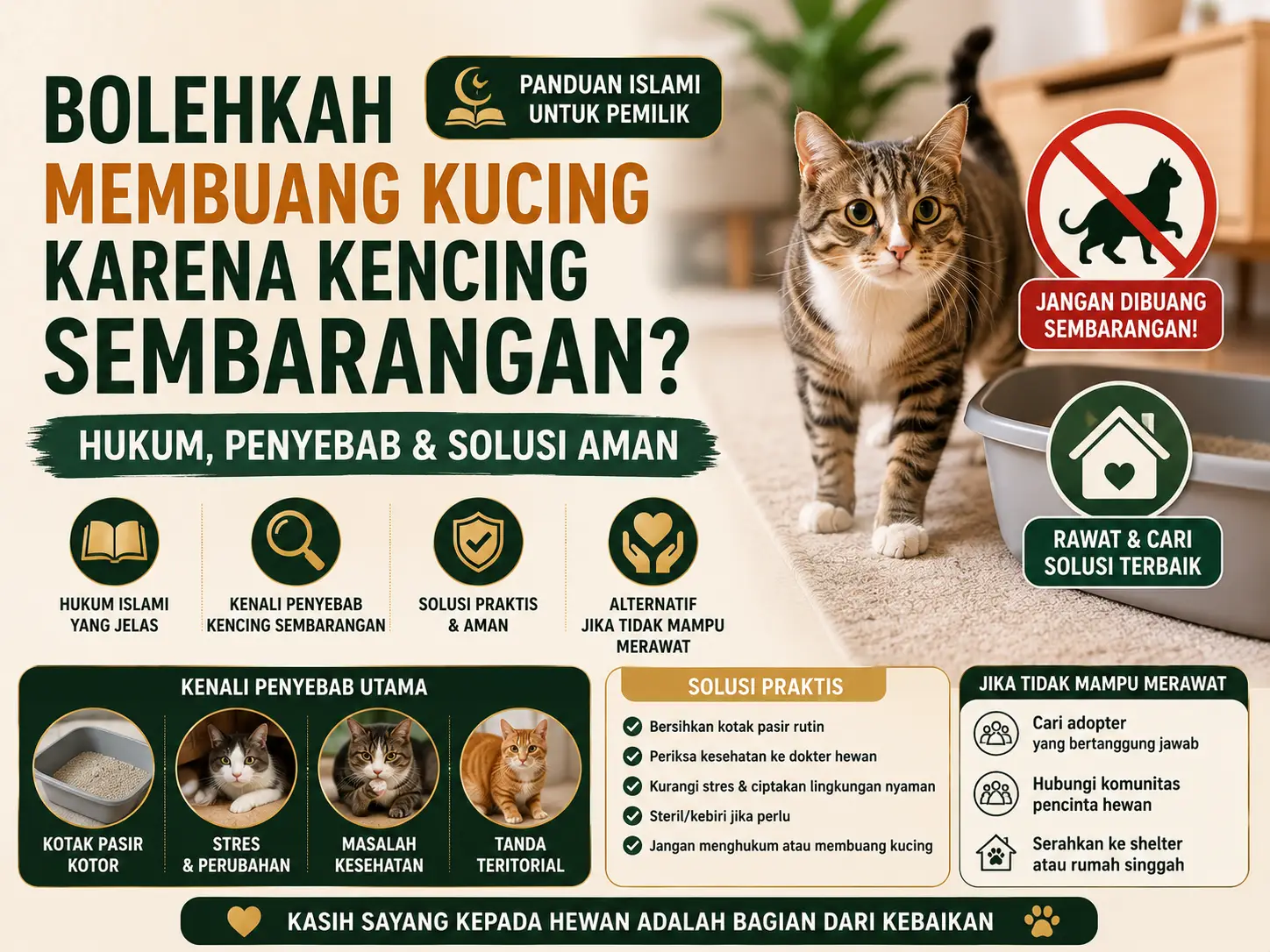 Hukum Membuang Kucing karena Kencing Sembarangan, Solusi atau Kesalahan?