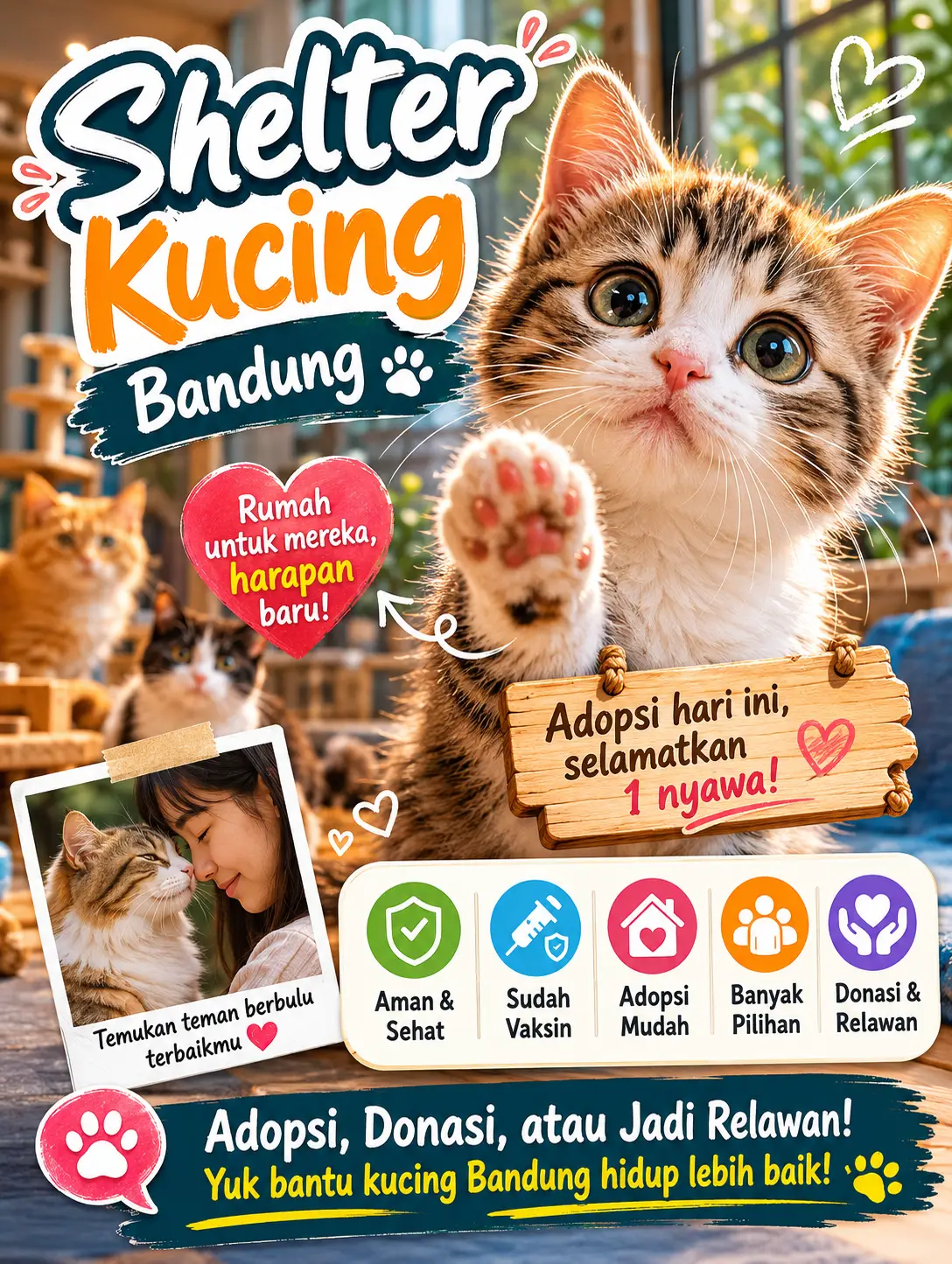 7 Daftar Shelter Kucing Bandung yang Bisa Diadopsi dan Dirawat Siapapun