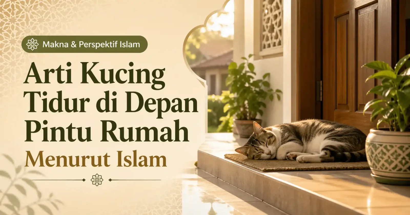 Rahasia Rezeki? Arti Kucing Tidur di Depan Pintu Rumah Menurut Islam