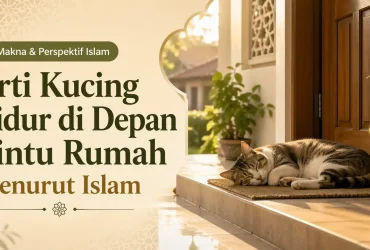 Rahasia Rezeki? Arti Kucing Tidur di Depan Pintu Rumah Menurut Islam