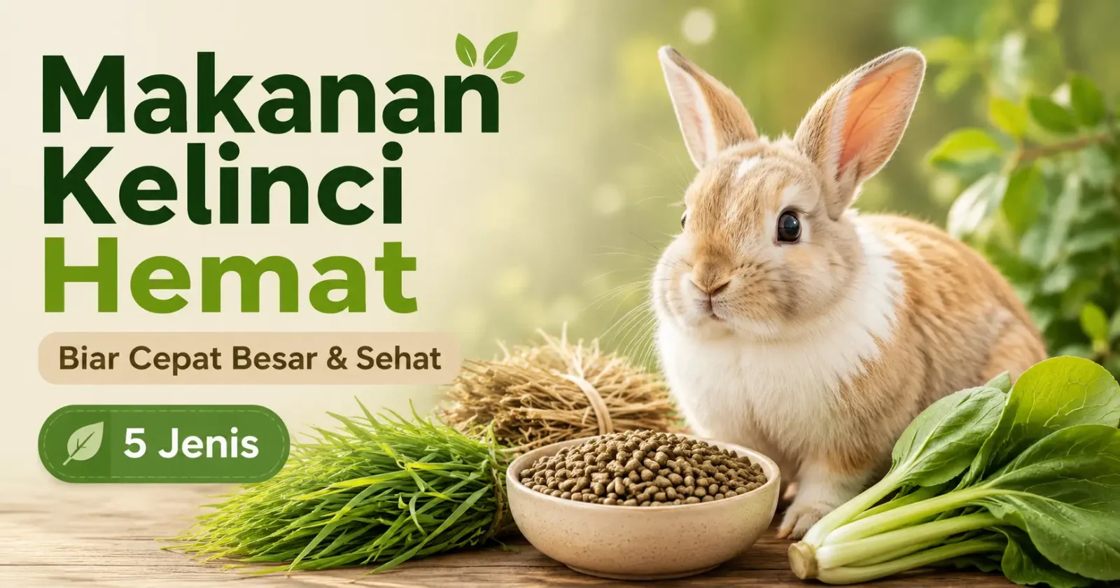 5 Jenis Makanan Kelinci Agar Cepat Besar dan Sehat Tanpa Mahal