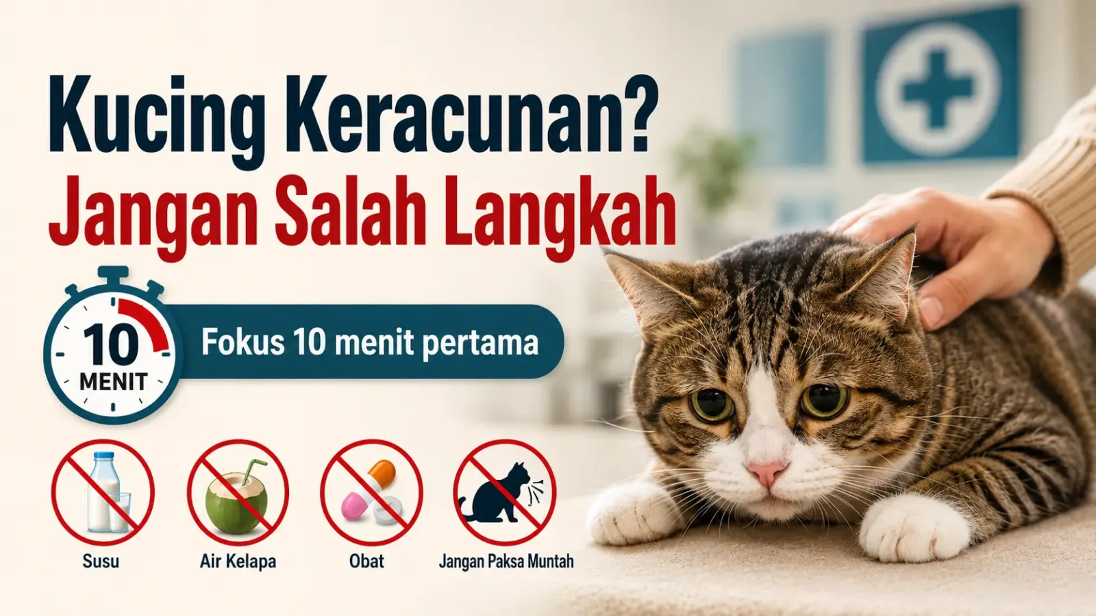 Kucing Keracunan Dikasih Apa di 10 Menit Pertama? Jangan Salah Langkah