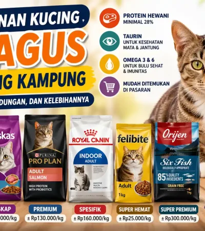 Merk Makanan Kucing yang Bagus untuk Kucing Kampung: Perbandingan Harga, Kandungan, dan Kelebihannya