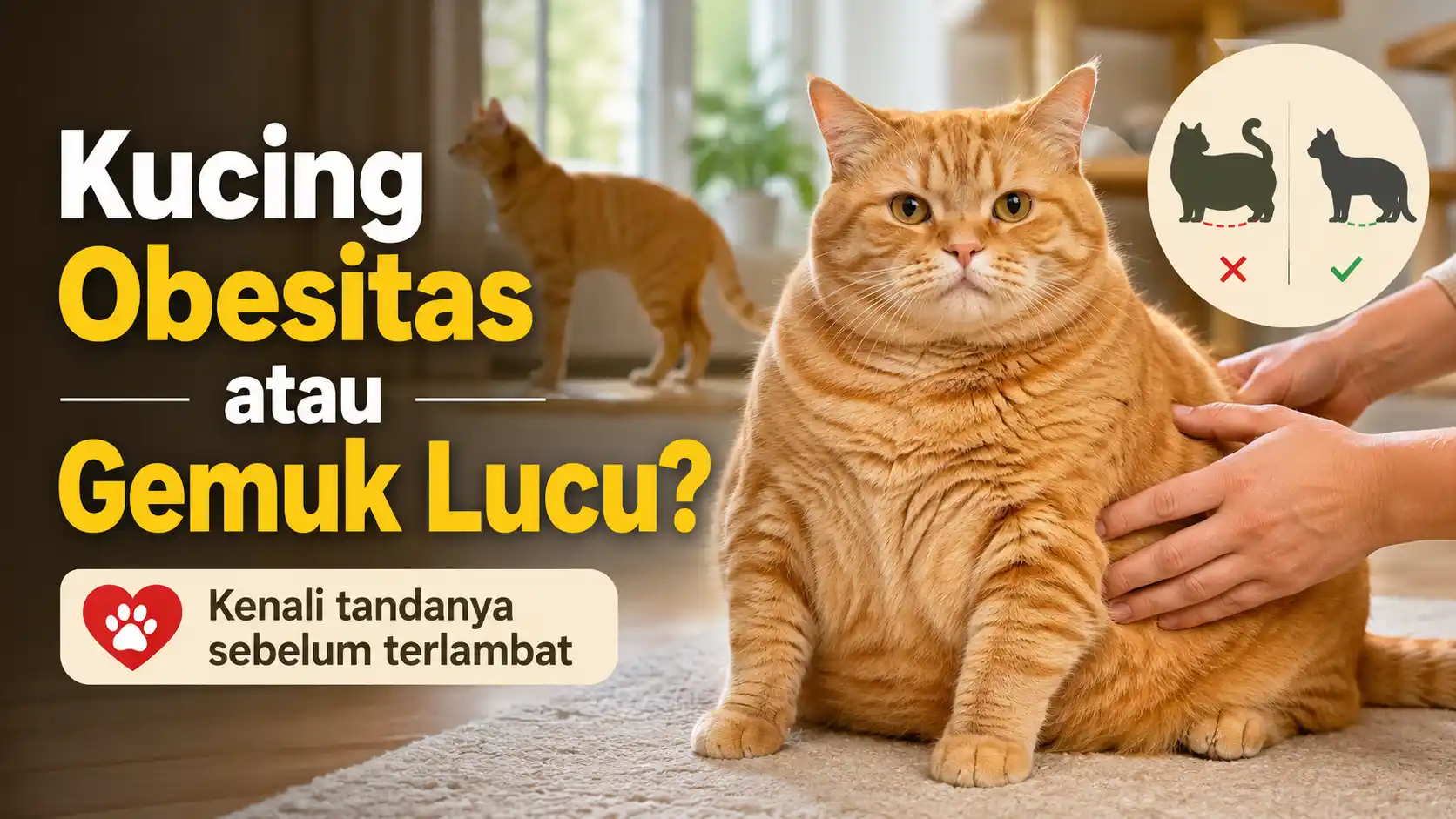Kucing Obesitas atau Cuma Gemuk Lucu? Begini Cara Mudah Membedakannya