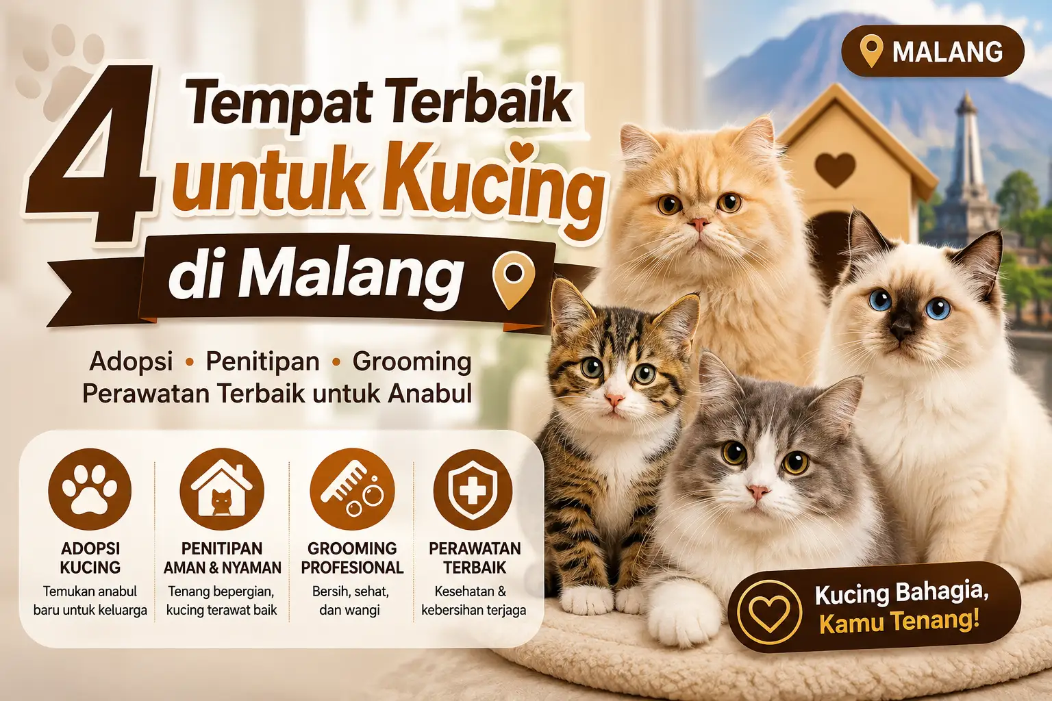 4 Rekomendasi Shelter Kucing Malang untuk Adopsi dan Penitipan